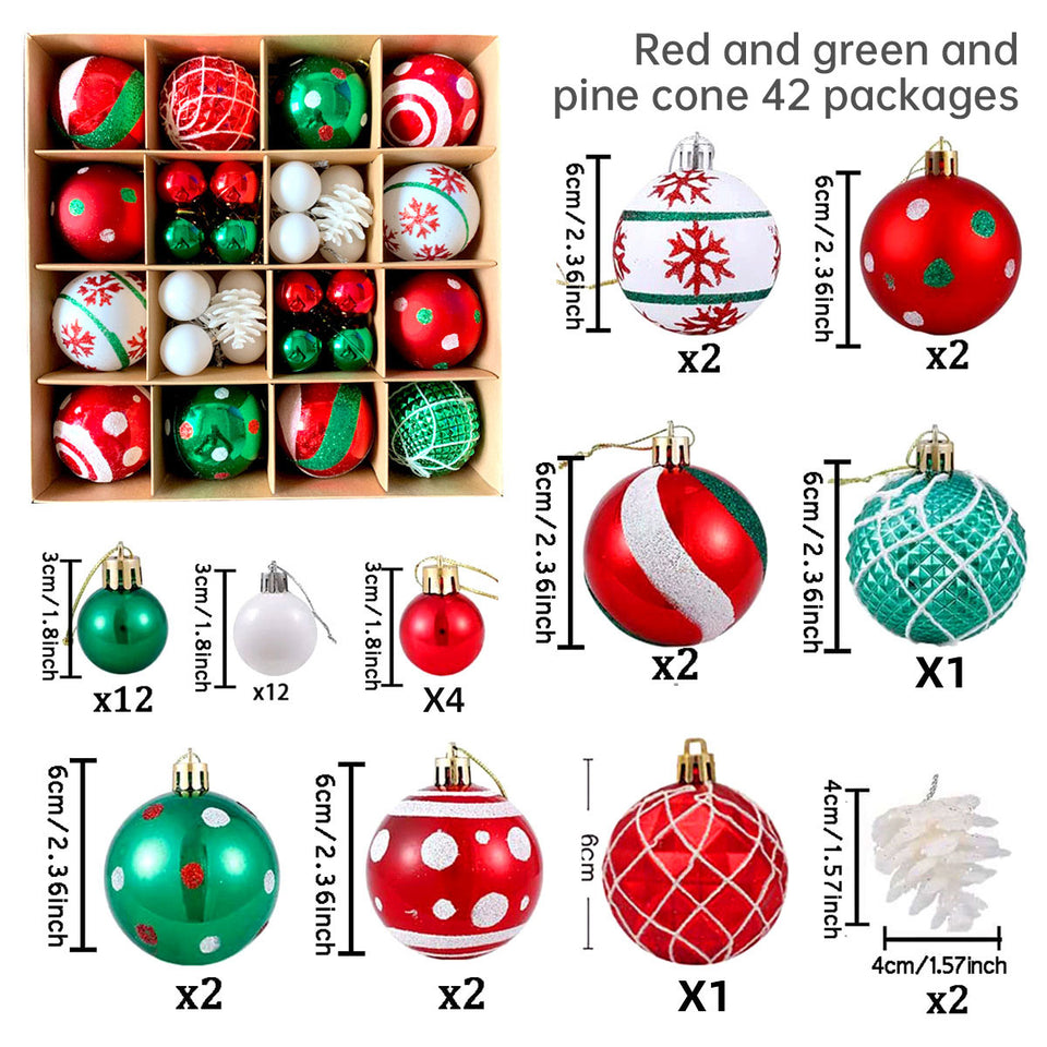 Christmas decoration 6cm electroplated ball plastic ball special-shaped painted Christmas ball gift Christmas tree pendant