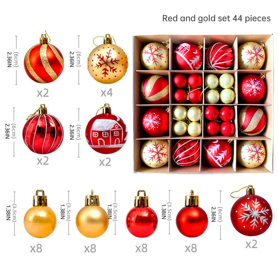 Christmas decoration 6cm electroplated ball plastic ball special-shaped painted Christmas ball gift Christmas tree pendant