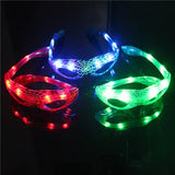 Disney Spiderman Glowing Glasses Marvel Anime Figure LED Flashing Glasses Sunglasses Cartoon Children's Party Toys Boys Gifts