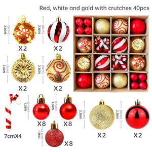 Christmas decoration 6cm electroplated ball plastic ball special-shaped painted Christmas ball gift Christmas tree pendant