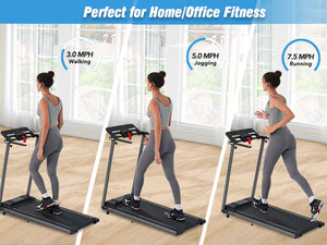 NEW Folding Treadmills Walking Pad Treadmill for Home Office -2.5HP Walking Treadmill With Incline Bluetooth Speaker