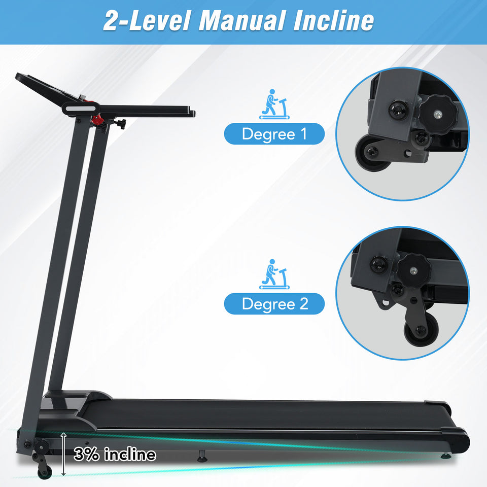 NEW Folding Treadmills Walking Pad Treadmill for Home Office -2.5HP Walking Treadmill With Incline Bluetooth Speaker