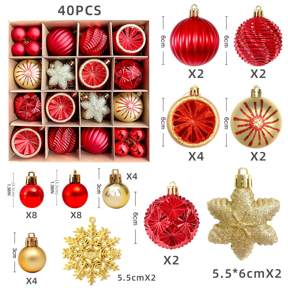 Christmas decoration 6cm electroplated ball plastic ball special-shaped painted Christmas ball gift Christmas tree pendant