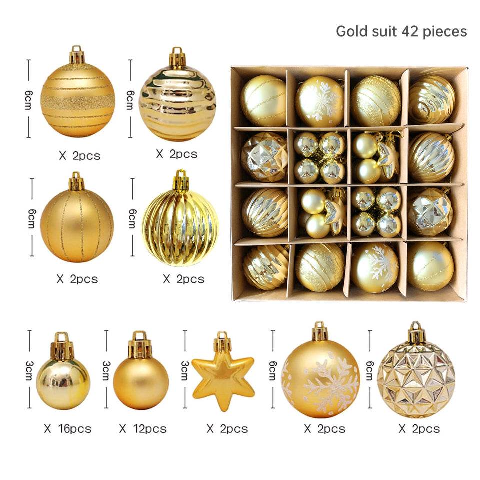 Christmas decoration 6cm electroplated ball plastic ball special-shaped painted Christmas ball gift Christmas tree pendant