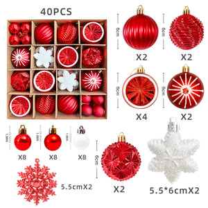 Christmas decoration 6cm electroplated ball plastic ball special-shaped painted Christmas ball gift Christmas tree pendant