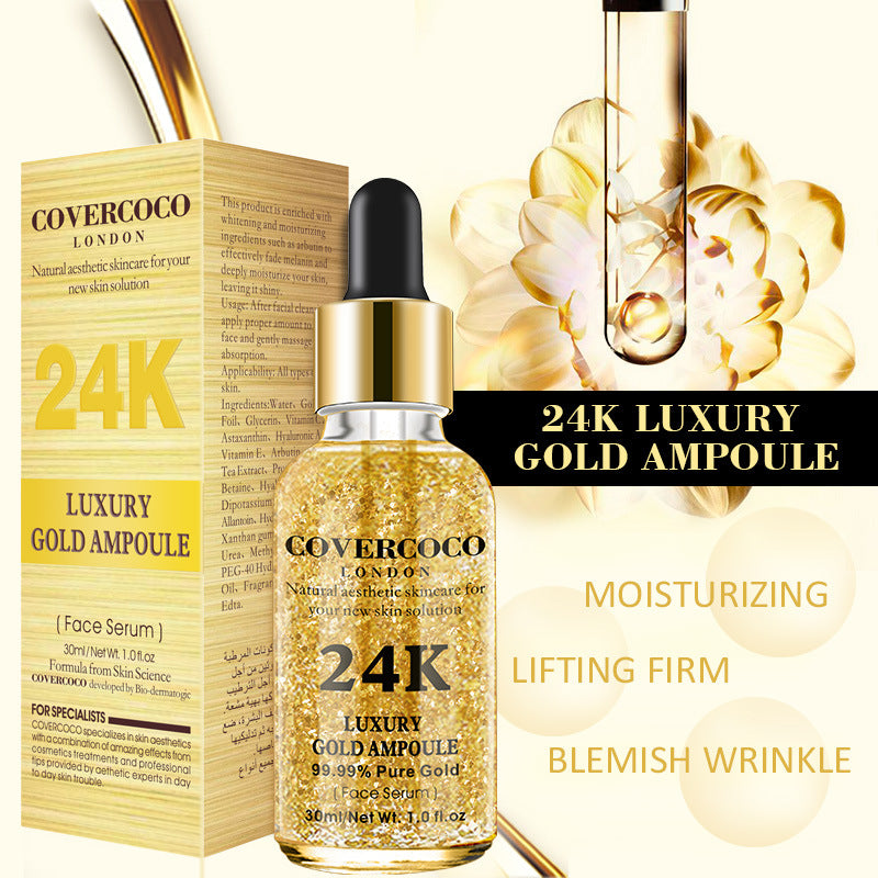 24K Serum Facial Complexion Brightening Moisturizing Skin 30ml Essence Facial Serum