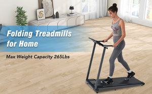 NEW Folding Treadmills Walking Pad Treadmill for Home Office -2.5HP Walking Treadmill With Incline Bluetooth Speaker