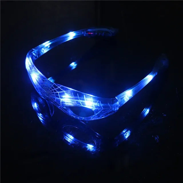 Disney Spiderman Glowing Glasses Marvel Anime Figure LED Flashing Glasses Sunglasses Cartoon Children's Party Toys Boys Gifts