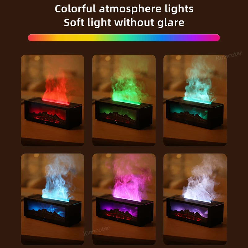 Flame atmosphere humidifier simulation fireplace mute automatic large spray household gifts must be placed