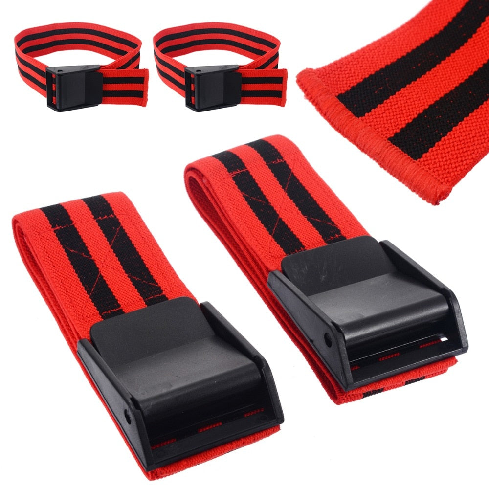 1 Pair Red Occlusion Bands Fitness Gym BFR Bands Blood Flow Restriction Occlusion BFR Tourniquet Training Biceps Bands