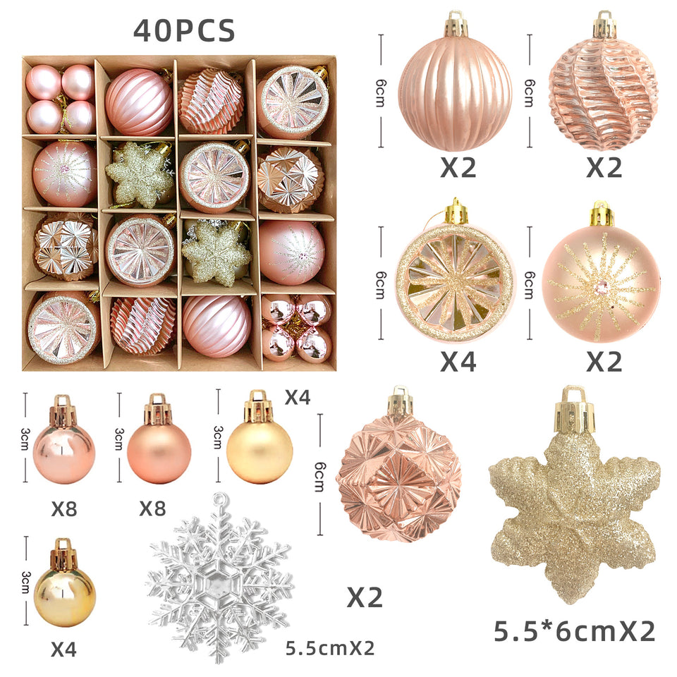 Christmas decoration 6cm electroplated ball plastic ball special-shaped painted Christmas ball gift Christmas tree pendant