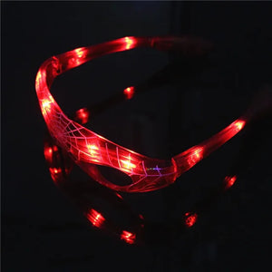 Disney Spiderman Glowing Glasses Marvel Anime Figure LED Flashing Glasses Sunglasses Cartoon Children's Party Toys Boys Gifts