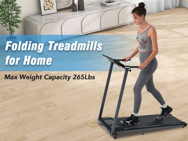 NEW Folding Treadmills Walking Pad Treadmill for Home Office -2.5HP Walking Treadmill With Incline Bluetooth Speaker